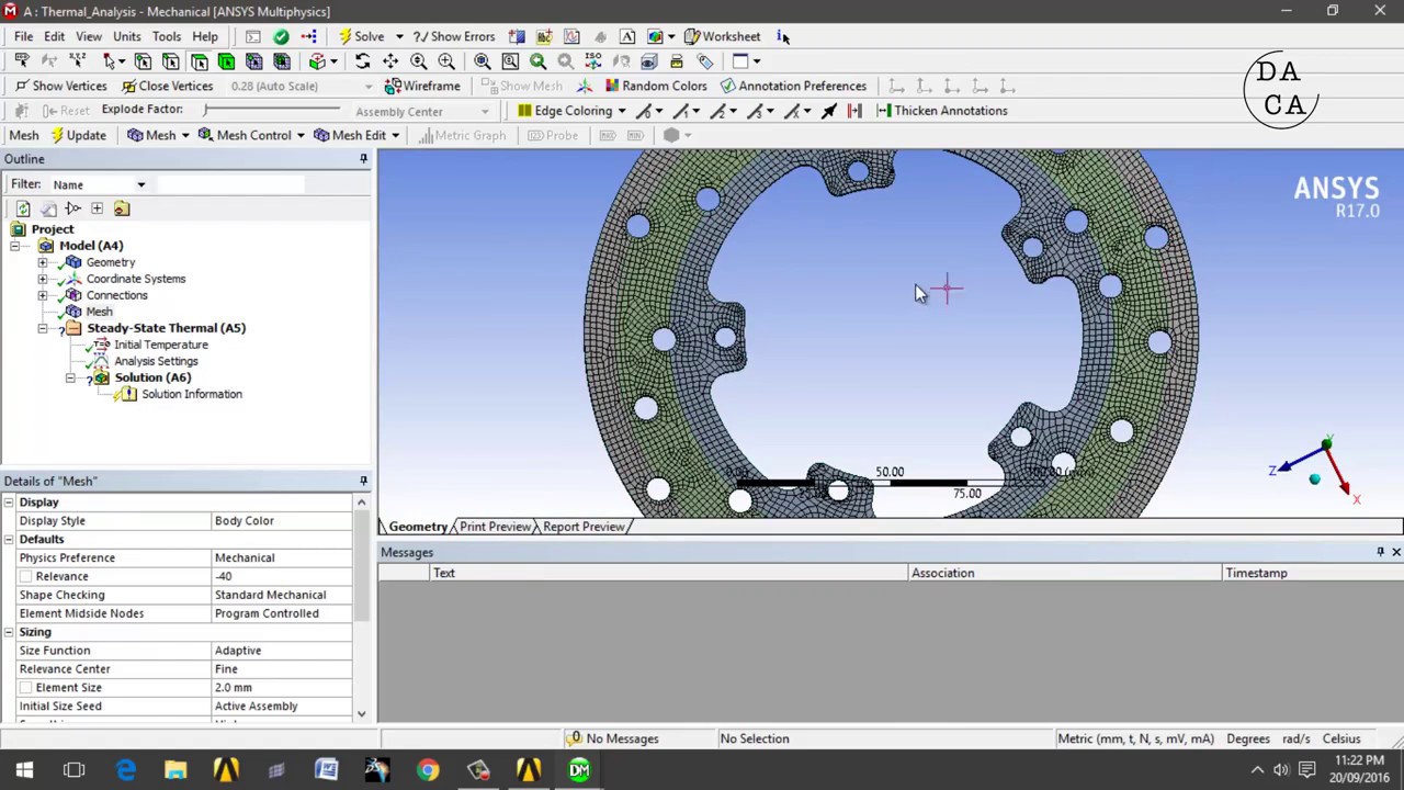 Brake Disc   Static Thermal Fatigue Life Analysis⎟ANSYS ⎟