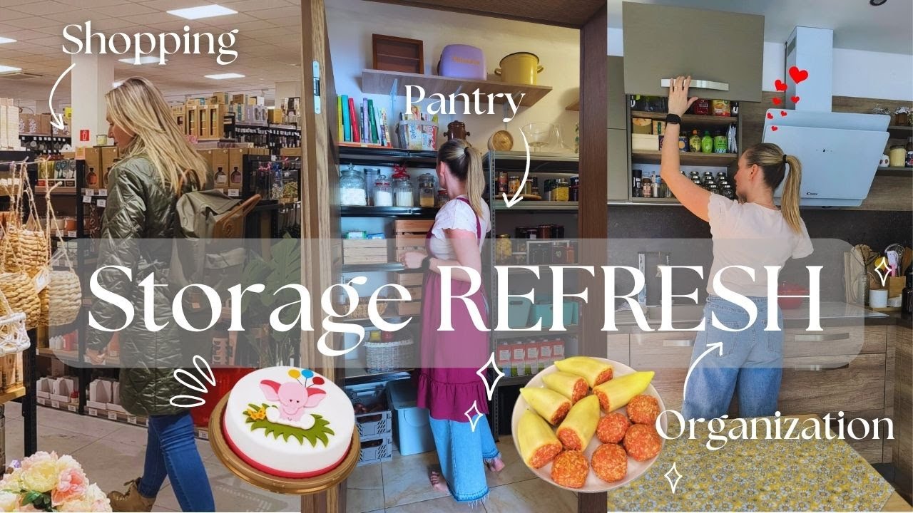 Pantry REFRESH | inTHEmiddle Organizing my Pantry & Spice Cabinet | Mealprep | Cleaning | Shopping🛒