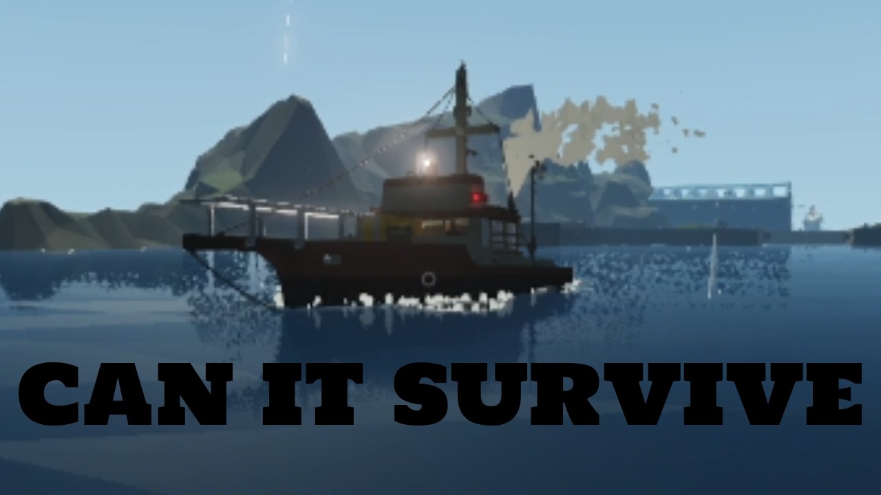CAN A SMALL FISHING BOAT SURVIVE A TSUNAMI - stormworks gameplay