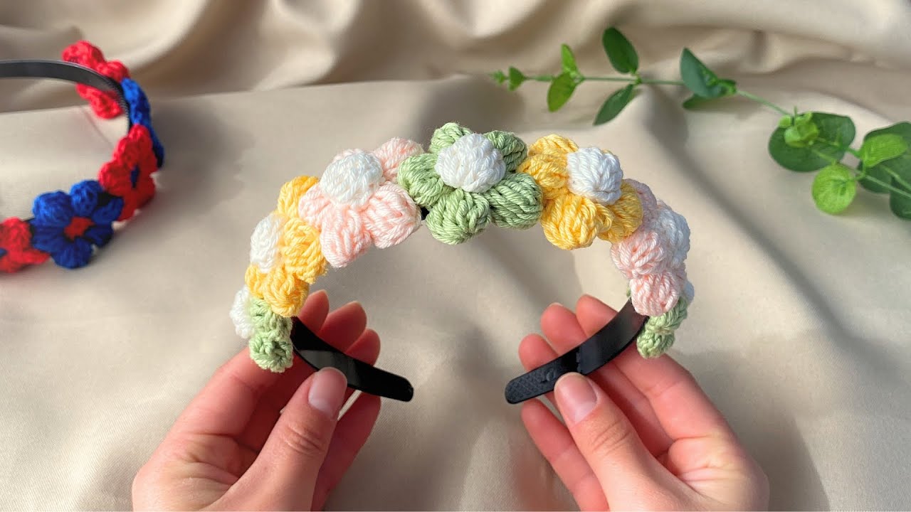 TIARA DE CROCHÊ - ACESSÓRIO DE CABELO FÁCIL DE FAZER PASSO A PASSO COMPLETO