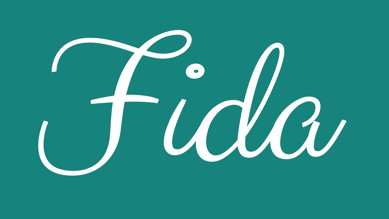 Learn how to Sign the Name Fida Stylishly in Cursive Writing