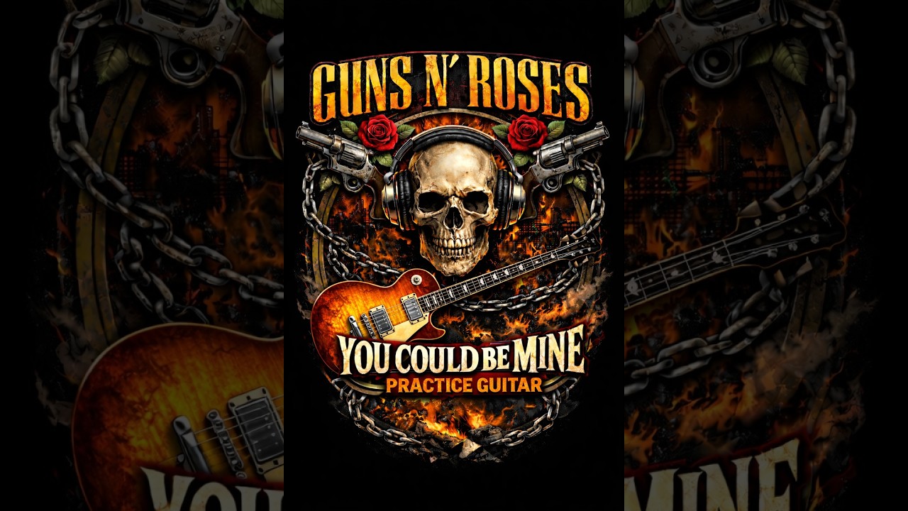 Guns N' Roses - You Could be Mine Practice Guitar w click