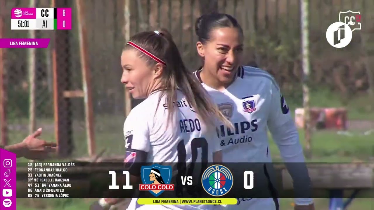 #GolesP11 Colo-Colo 11-0 Audax Italiano Fecha 6 (Pendiente) 1R Liga Femenina 21-05-2025