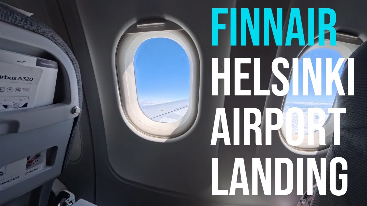 Decent landing in Helsinki international airport, Finland | Aircraft Finnair Airbus A320