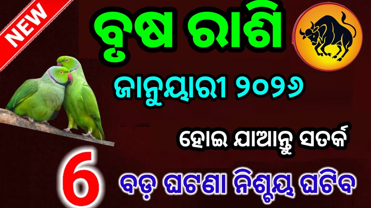 ବୃଷ ରାଶି ଜାନୁୟାରୀ ୨୦୨୬ ରାଶିଫଳ |Brush Rashi January 2026 horoscope,Tauraus RASHIFAL in odia HOROSCPE 