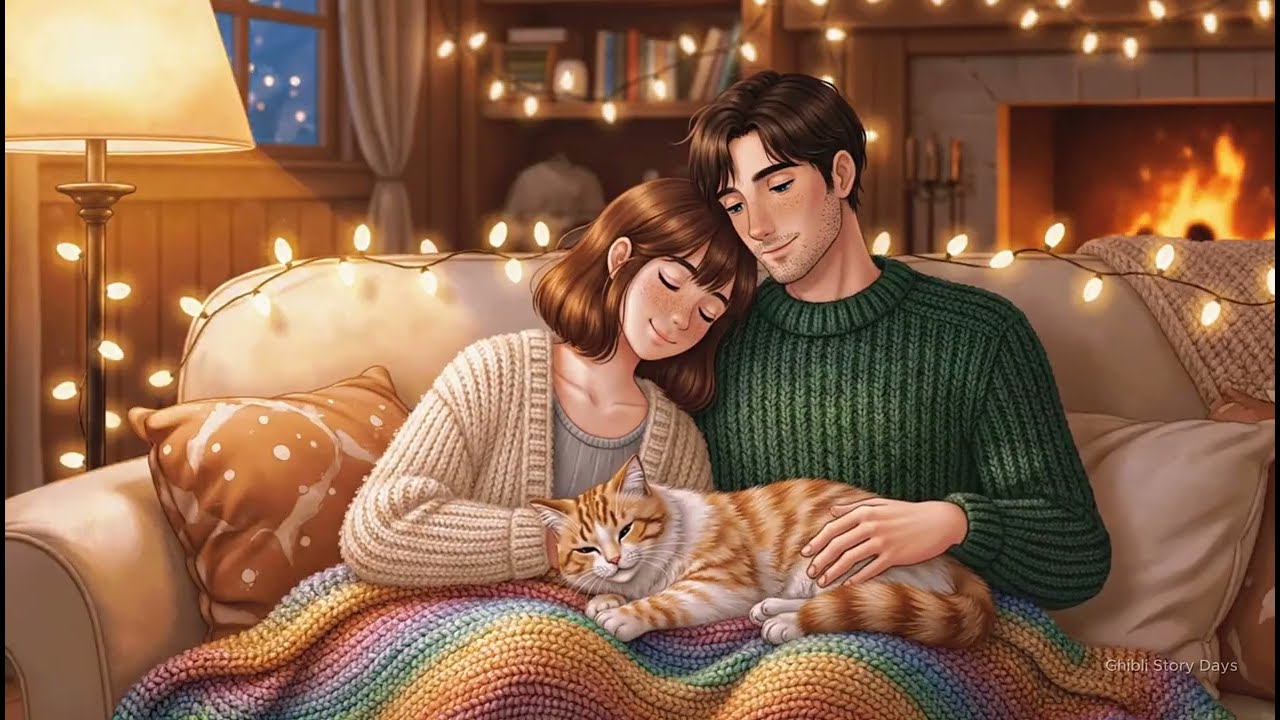 Snowed In Surviving Winter with Books and Cats | Cozy Winter Life | Ghibli-Style Video