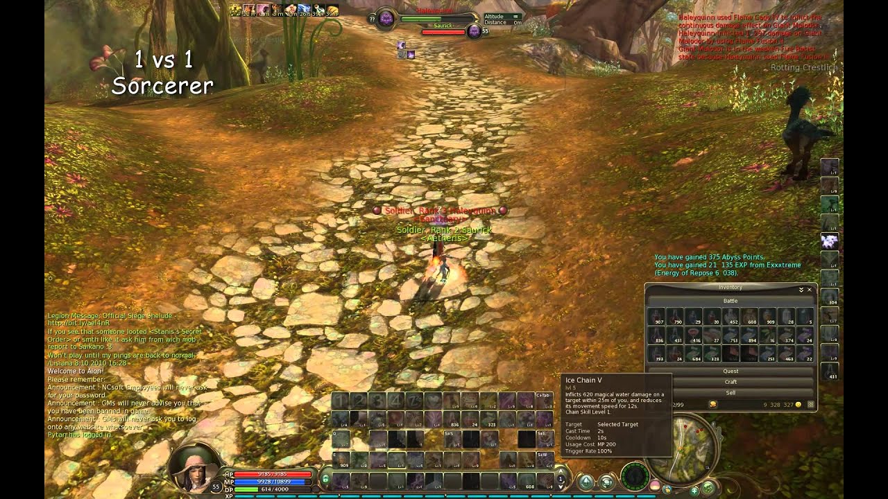 Aion 2.0 Sorcerer lvl 55 PVP - Part 2