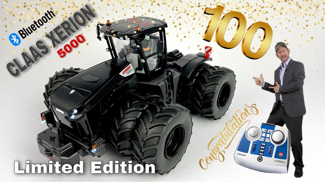 SIKU CONTROL Claas Xerion 5000 mit Doppelbereifung ,100 Jahre Sieper limited Edition Black