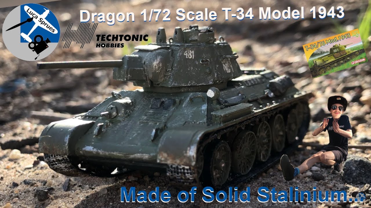 Build Video - Dragon 1/72 Scale T-34 Model 1943 with Resin Interior Part 2/2...