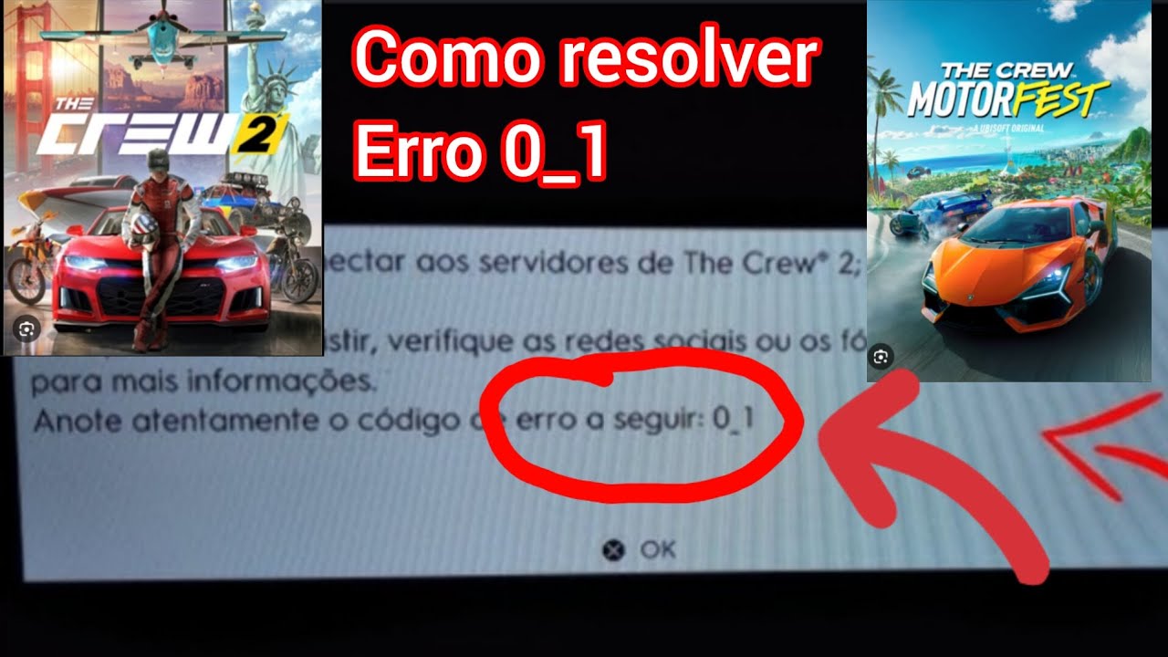 COMO RESOLVER O ERRO 0_1 NO THE CREW 2 e THE CREW MOTORFEST (Guia completo)