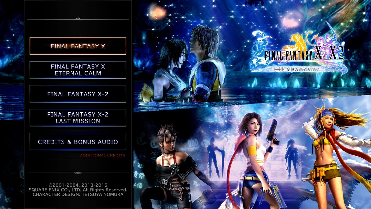 Final Fantasy X | X-2 HD Remaster ~ A Fleeting Dream ~ Main Menu PS5 4K UHD 60fps