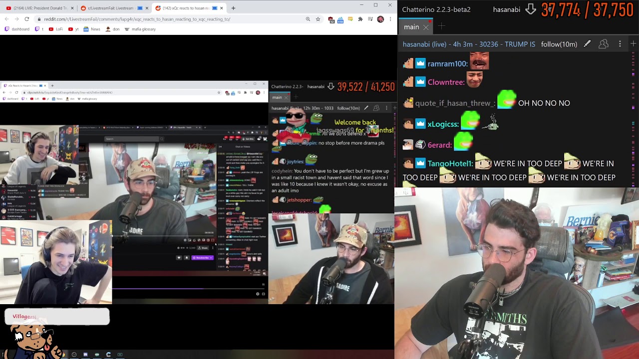 Hasan and XQC reactception
