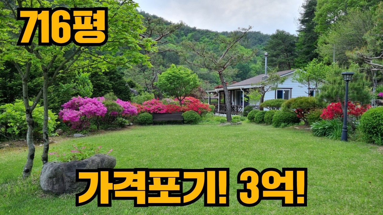 (힐링)주택수 미포함! 초급매 전원주택! 716평! 홍천전원주택! 농가주택!