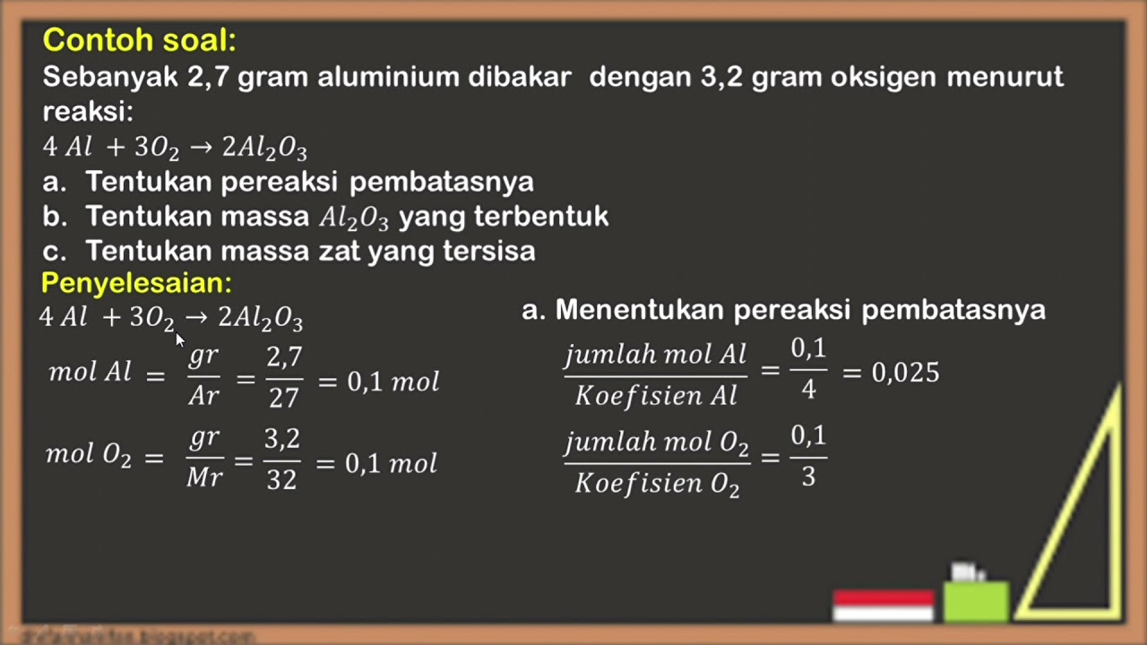 Kimia Kelas x | Cara Menentukan Pereaksi Pembatas.