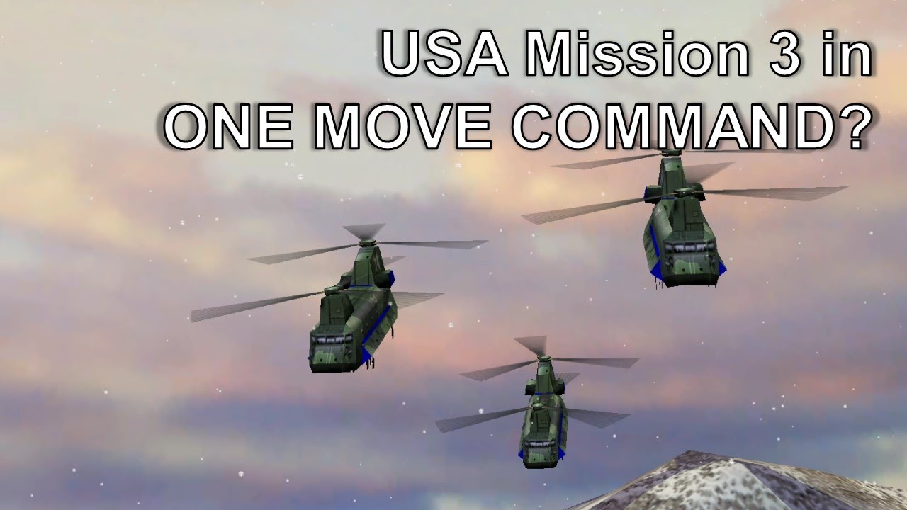 [Zero Hour] Complete USA Mission 3 with JUST 1 MOVE COMMAND! (Easy)