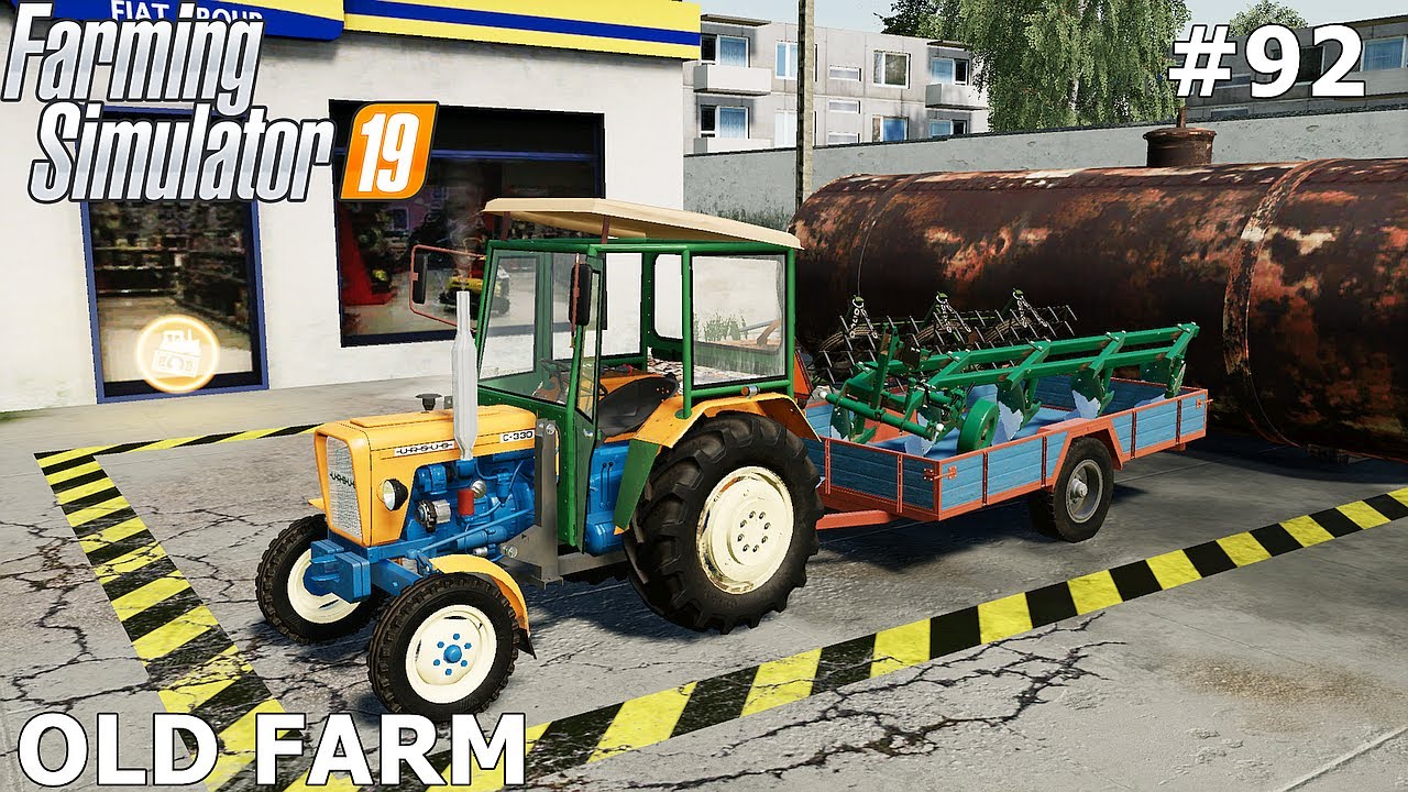 FS 19 |OLD FARM| NEW TRACTOR. Fiat 125p in action. Making cows feed. | Timelapse # 92