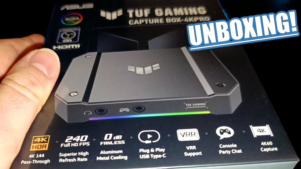 ASUS TUF GAMING Capture Box 4KPRO Unboxing & Software Ersteindruck Deutsch / German