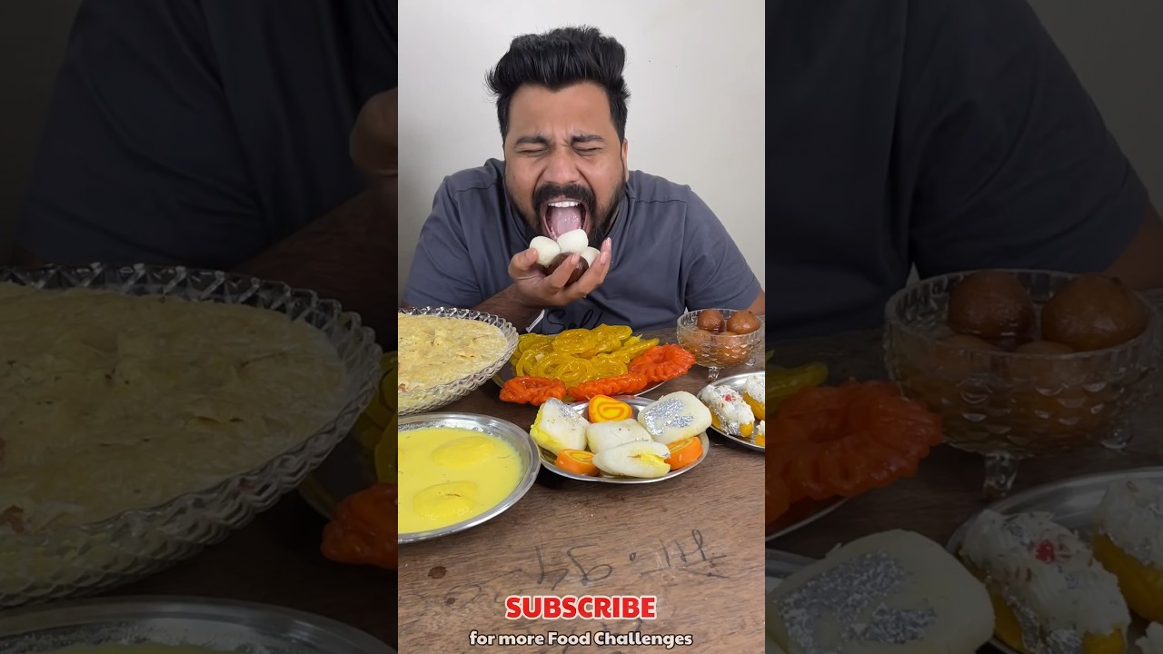 Gulab jamun & Rasgulla Ka BUM KA GOLA😱🔥 FOOD CHALLENGE in India😍 #shorts #foodie #foodlover