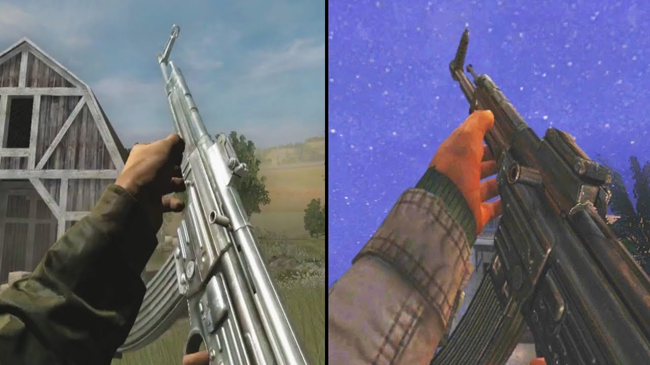 Call of Duty 3 Guns vs Call of Duty 2 Big Red One - All Guns Comparison