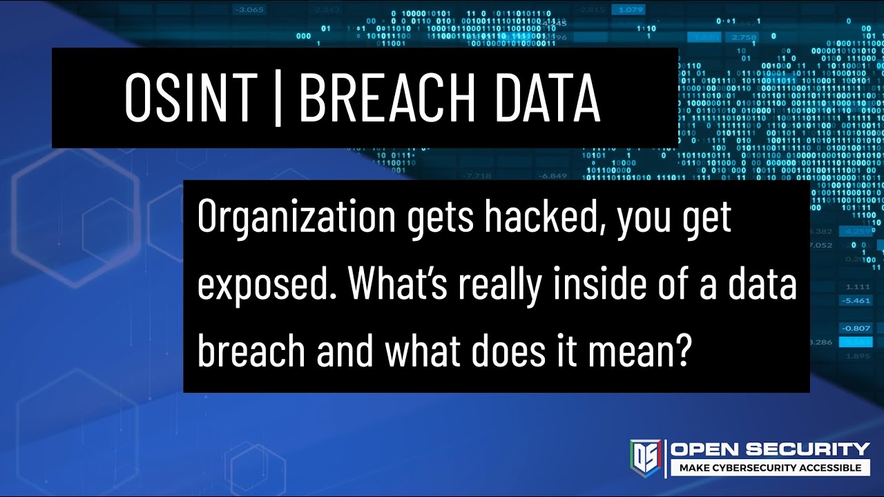 OSINT | Breach Data KNOWS You!