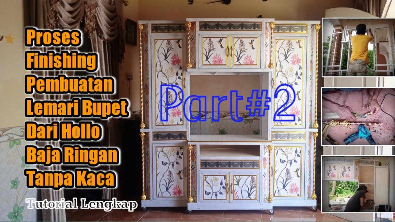 CARA MEMBUAT LEMARI BUPET DARI HOLLO BAJA RINGAN POL TRIPLEK. PART 2