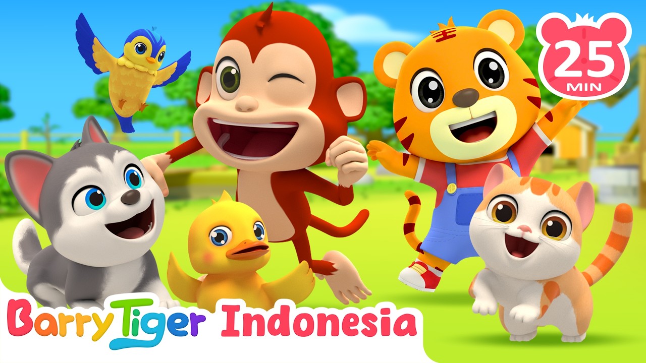 Bergerak Seperti Hewan 🐵🐸 | Lagu Hewan & Lagu Anak | BarryTiger