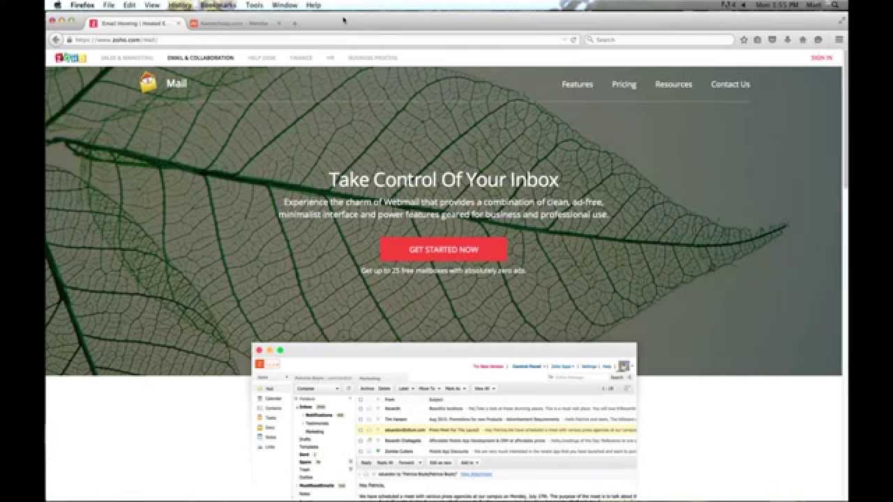 How to setup email to work with your domain name using a Free ZoHo Account