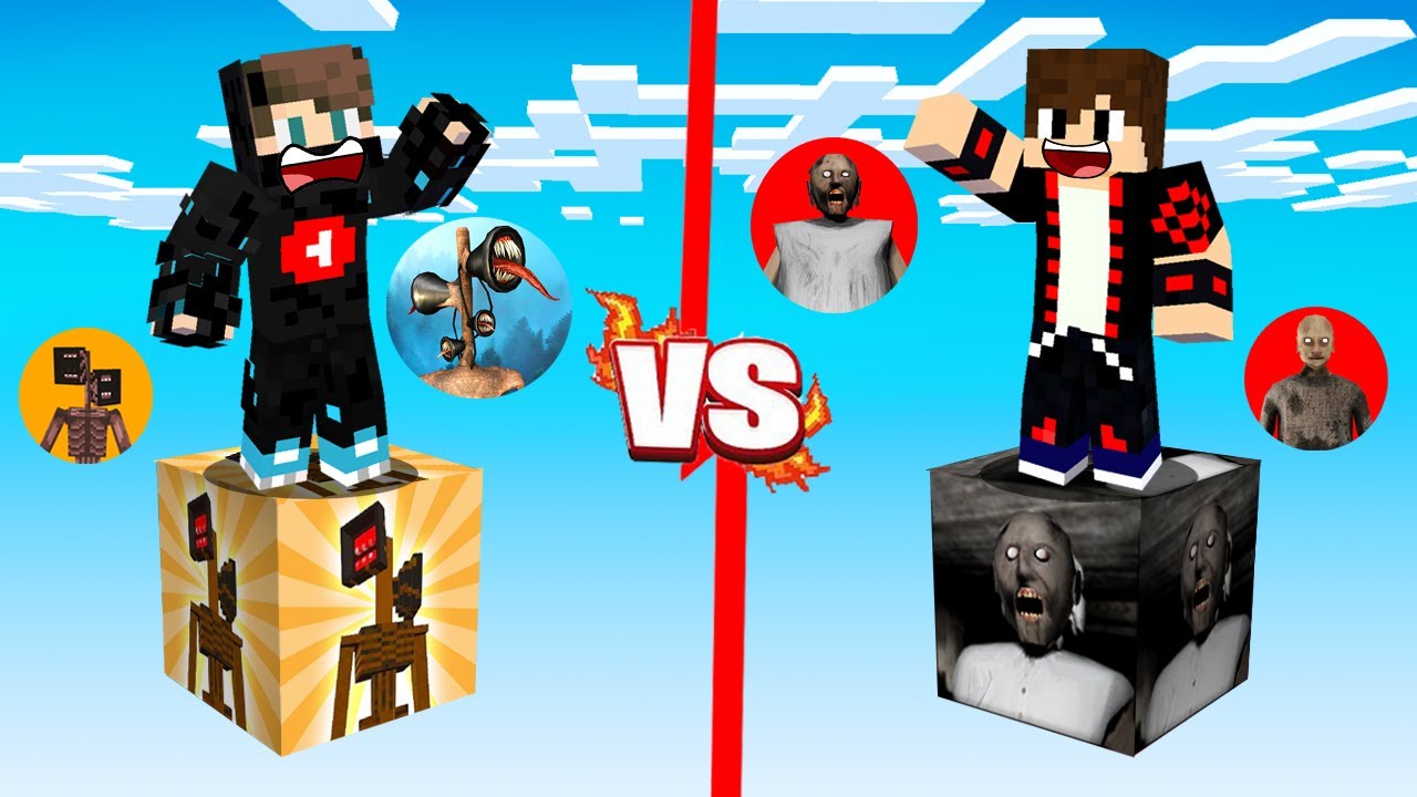 ماين كرافت : حـرب الوحوش المرعبة ولكن بلوكة جراني ضد بلوكة رأس الصفارة !!؟ 🔥😱