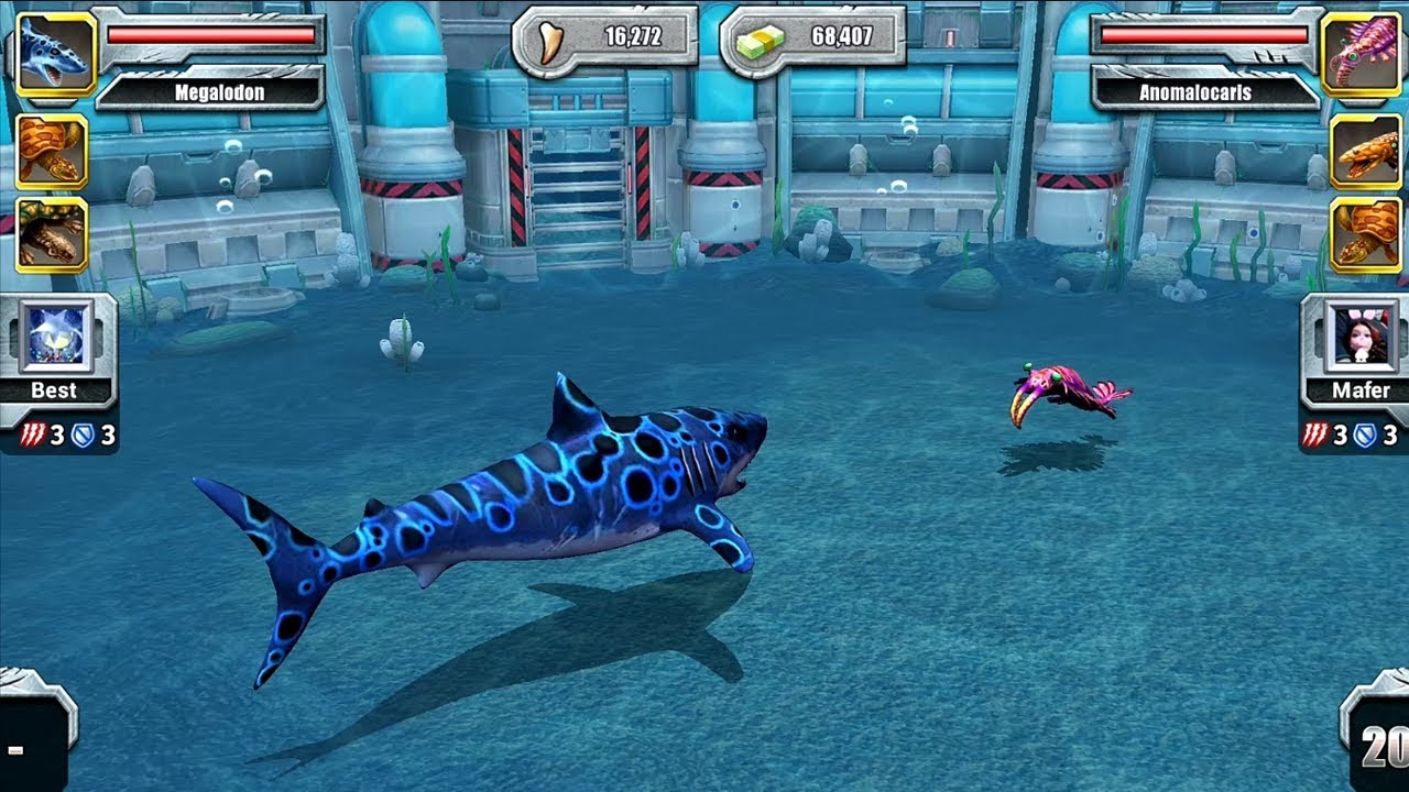 MEGALODON VS ANOMALOCARIS - Jurassic Park Builder Aquatic Tournament Android Gameplay HD