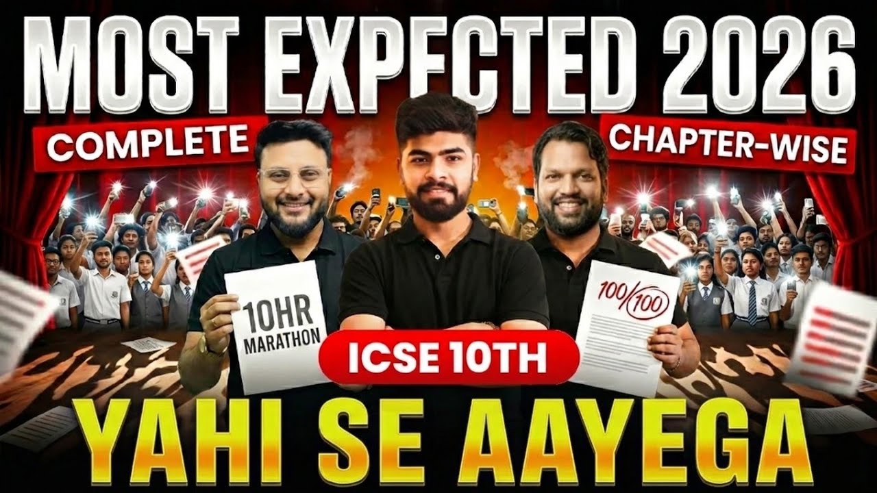 🔥 ICSE 10 Maths 2026: 100% Important Questions from Every Chapter