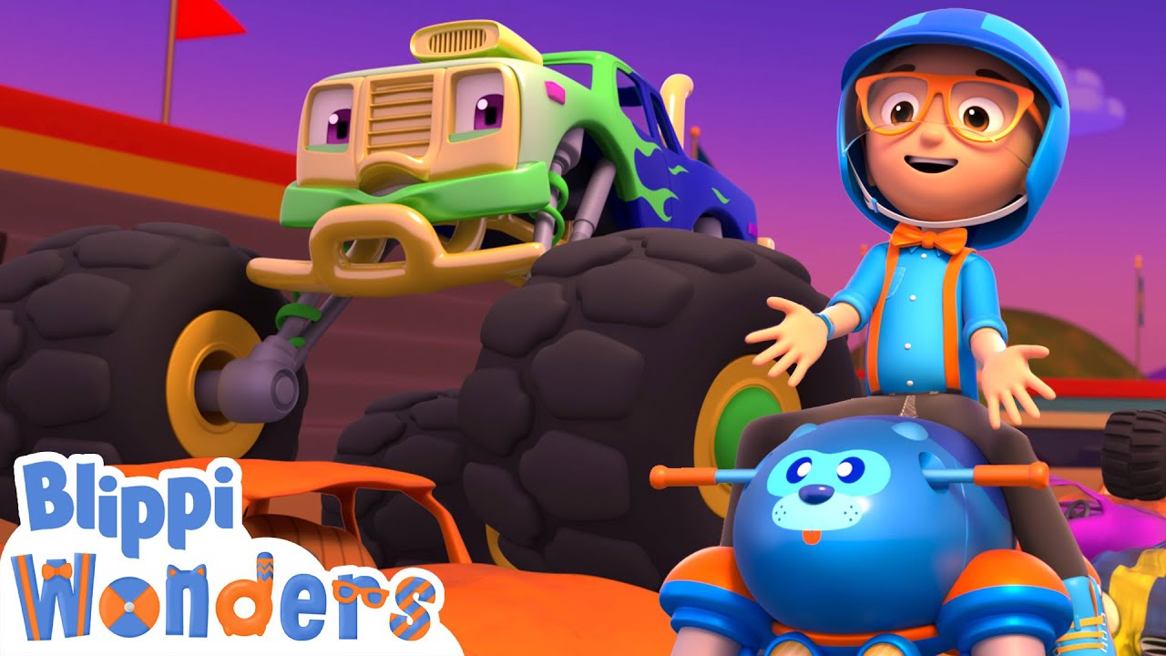 Blippi Wonders - Monster Truck Adventure! | Blippi Animated Series | Cartoons For Kids