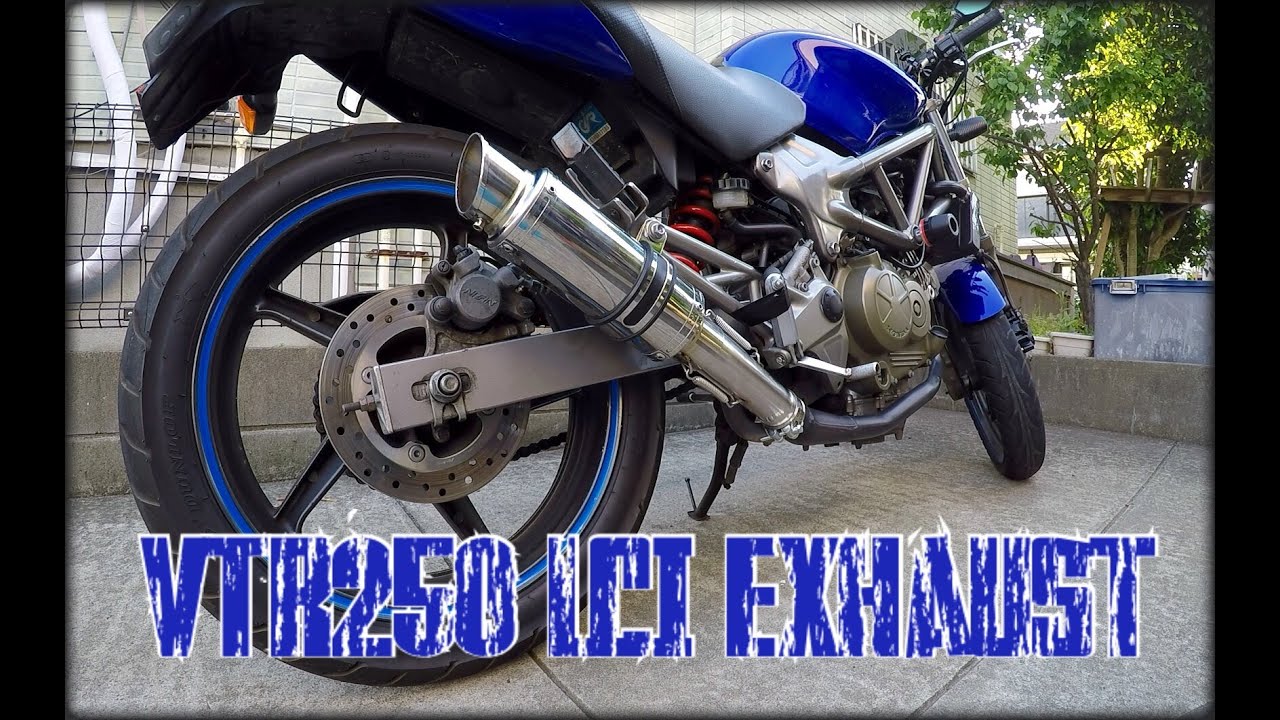 Honda VTR250 LCI ショートステンレスマフラー Exhaust Sound