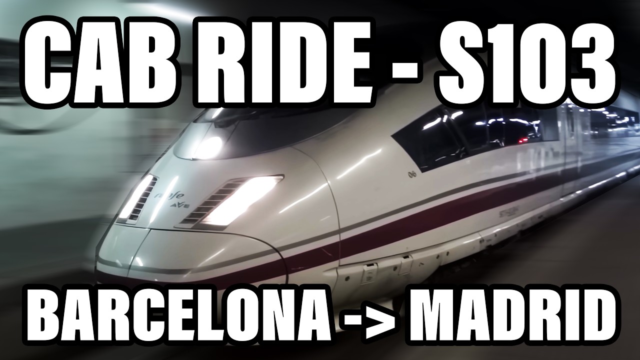 🚄✨ Renfe AVE Velaro Class 103: Barcelona to Madrid High-Speed Cab Ride #cabview
