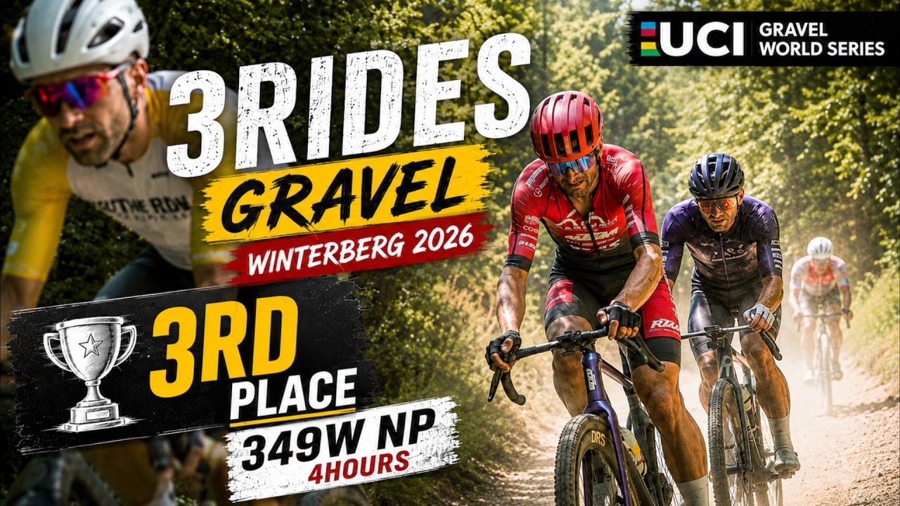 🥉 3RIDES Gravel Winterberg 2026 | UCI Gravel World Series | Elite Men RACE POV | 3rd Place  349W NP
