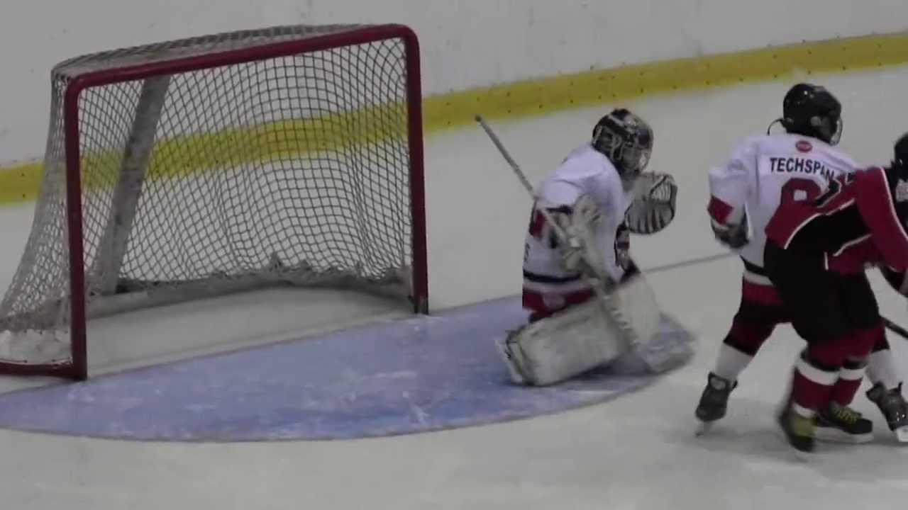 11 yr old Sebastian Woods 2001 Goalie (Minor Peewee)