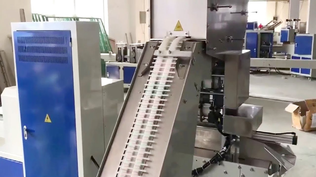 paper straw making machine with counting feeding flow wrapping line macchina imballatrice di paglia