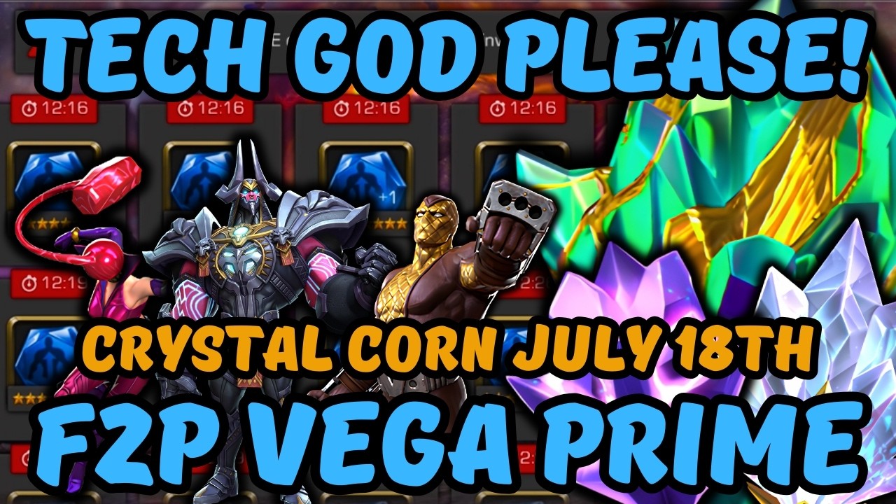 Crystal Cornucopia & Rank Ups - July 18th - F2P Vega Prime Mass Crystal Opening  - MCoC