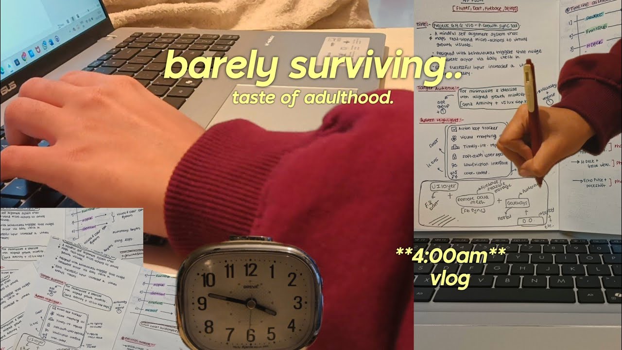 It's [ 4:00AM ] 🔖 a late-night promise I wierdly kept.. a student's vlog