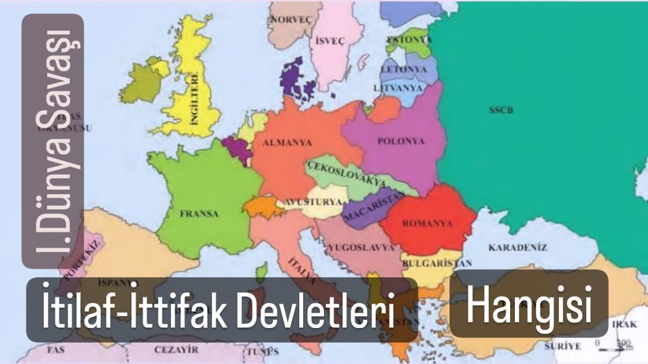 Birinci D&uuml;nya Savaşı İtilaf ve İttifak Devletleri #lgs2023 #akıllıdefter #2023lgs