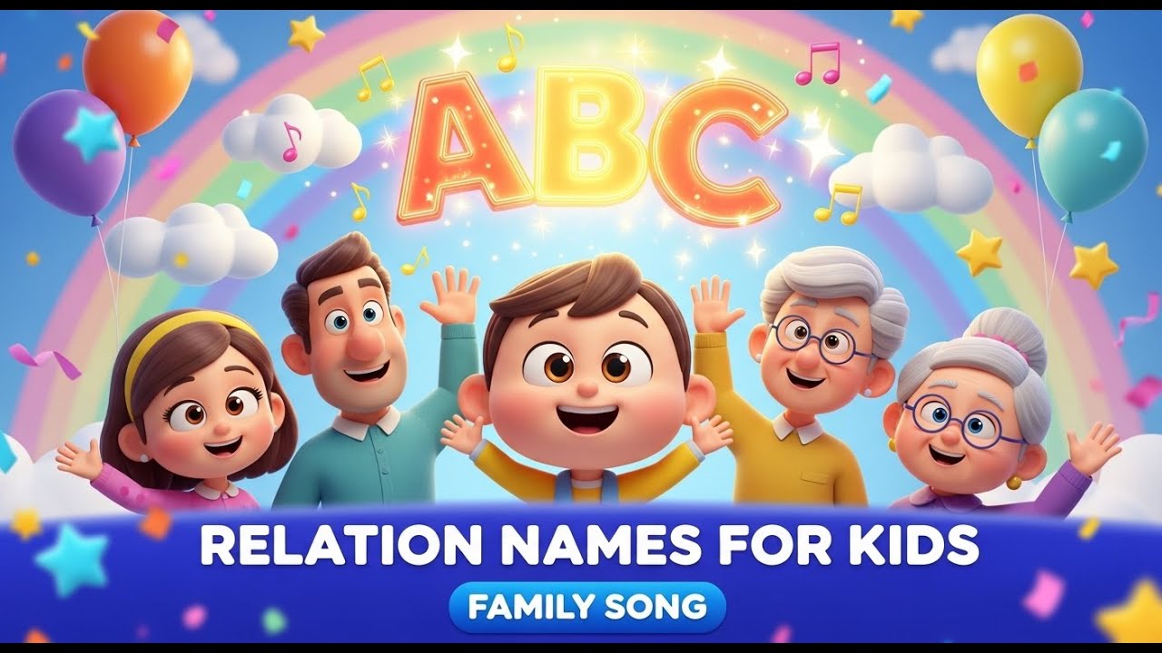 Relation Names for Kids | Family Members Song | ABC Phonics for Toddlers #RelationNamesforKids