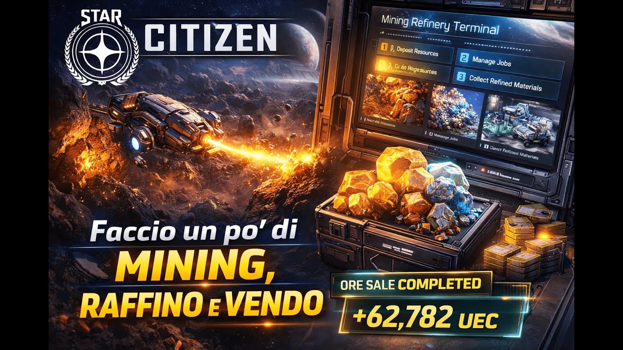 Faccio un po' di mining, raffino e vendo - Star Citizen E08