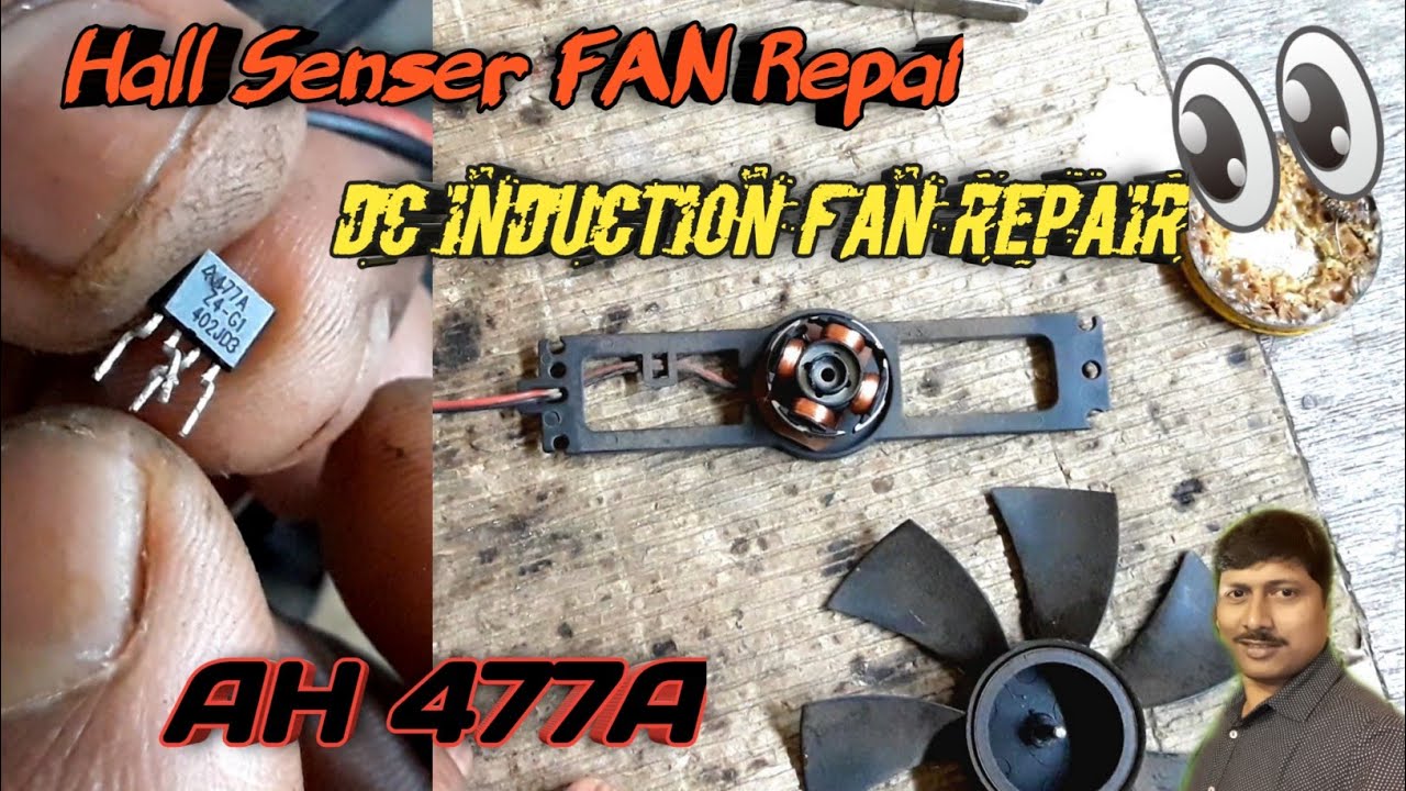 How to Repair Induction 18Volt DC Air Cooling fan | DC Cooler Fan Repair | Hall Senser fan Repair