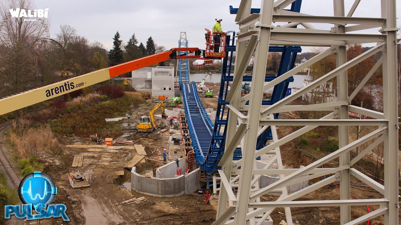 Time-lapse construction PULSAR -  New World Premiere 2016 - Walibi Belgium