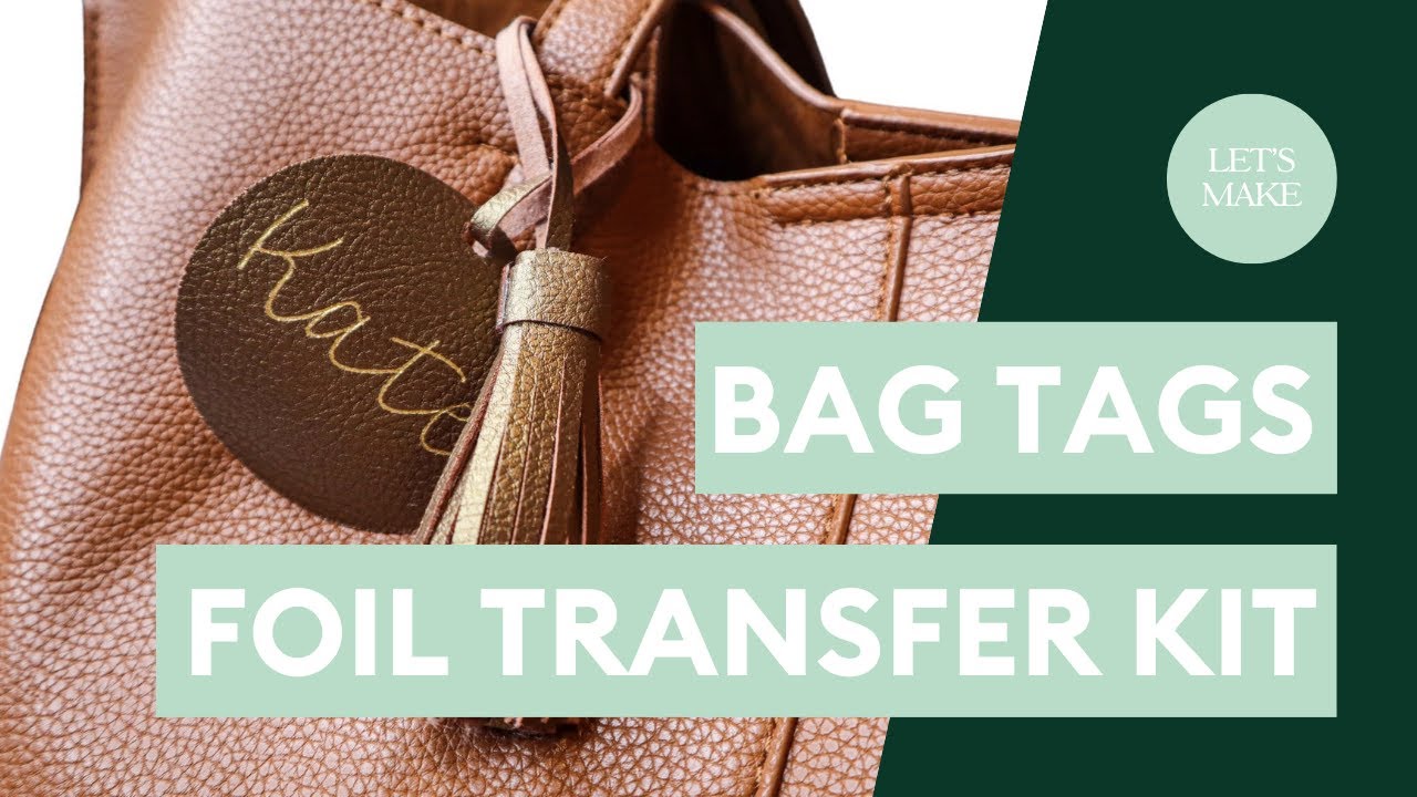 Make a faux leather bag tag with the Cricut Foil Transfer Tool | Kate Polizzi