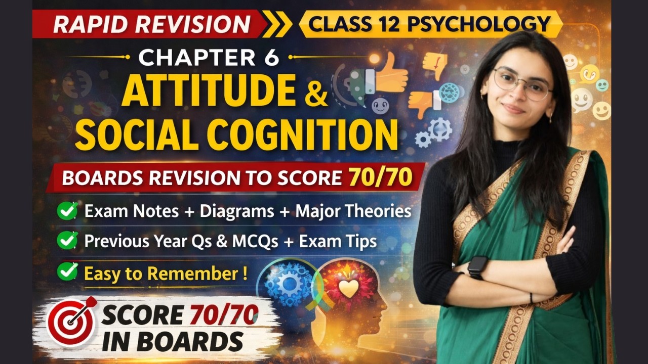 Attitude & Social Cognition RAPID REVISION🔥Class 12 Psychology Chapter 6 Complete Boards Preparation
