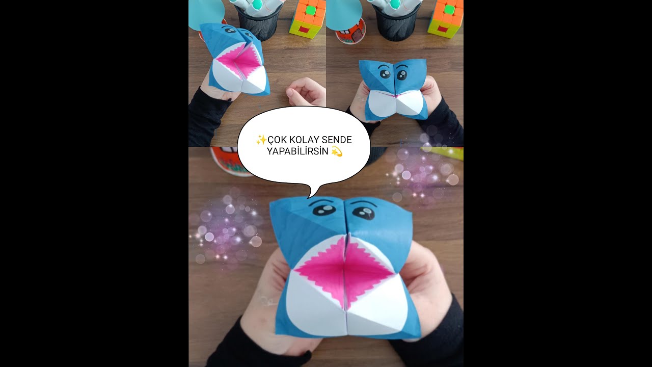 SAKIN PARMAKLARINIZI YAKLAŞTIRMAYIN! - ADIM ADIM KÖPEK BALIĞI PARMAK TUZLUK YAPIMI #diy #origami