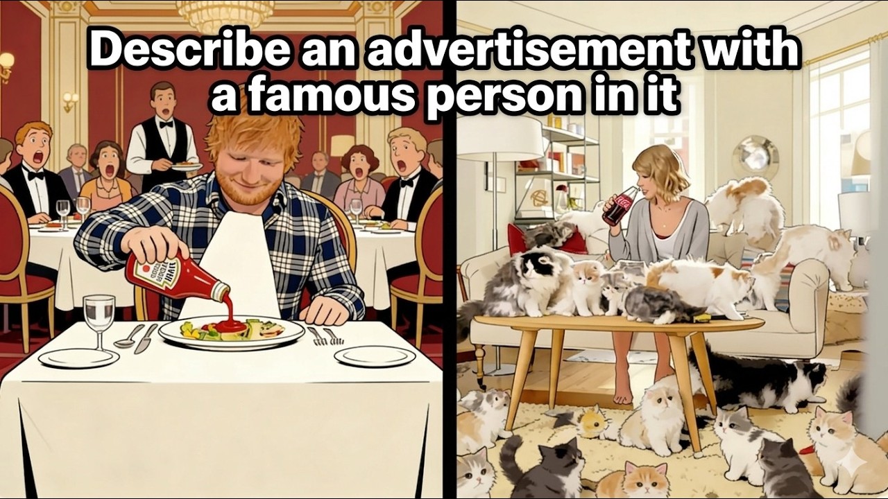 IELTS Speaking Part 2  &ndash; Describe an advertisement with a famous person in it