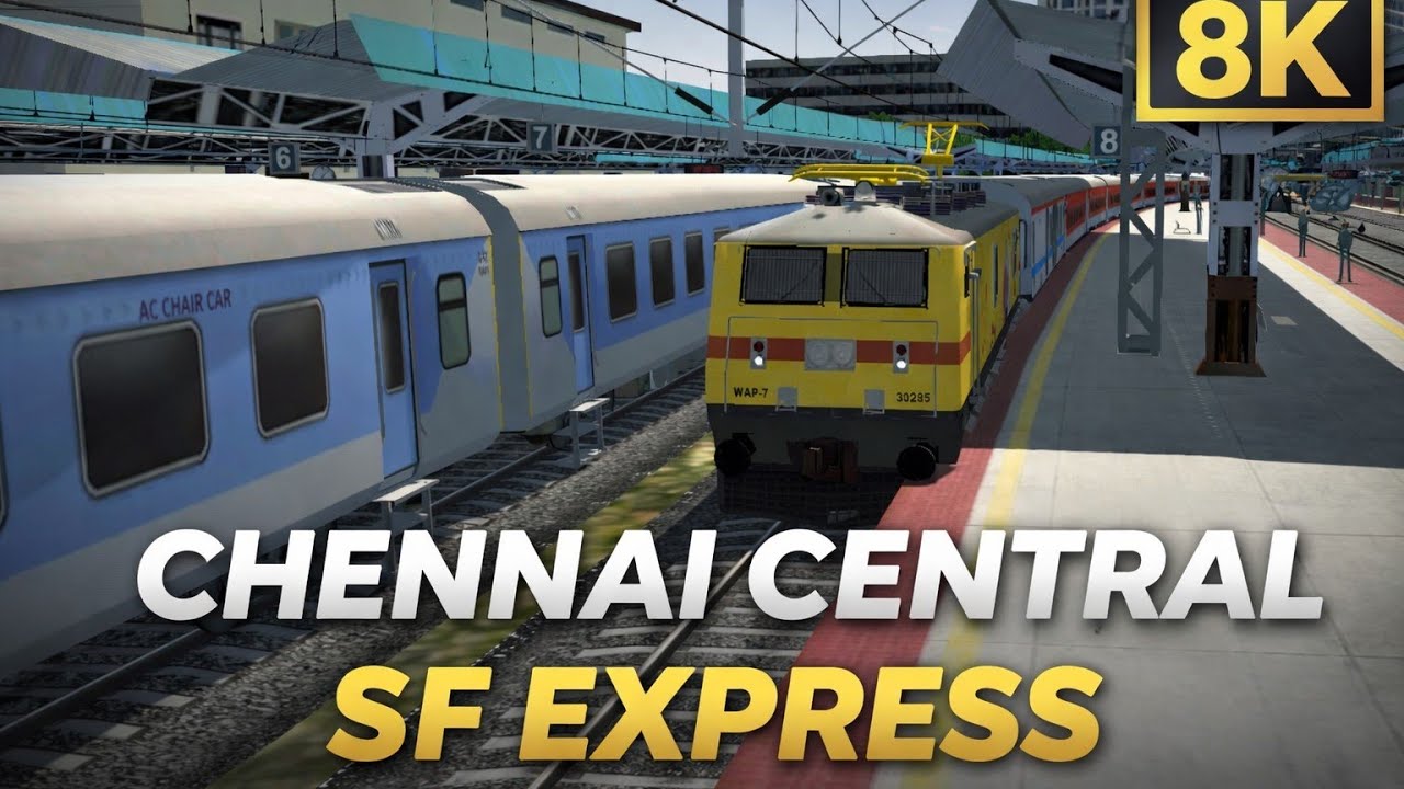 20954 Chennai Central SF Express | Ahmedabad To Chennai Train Journey | Indian Express Train Game