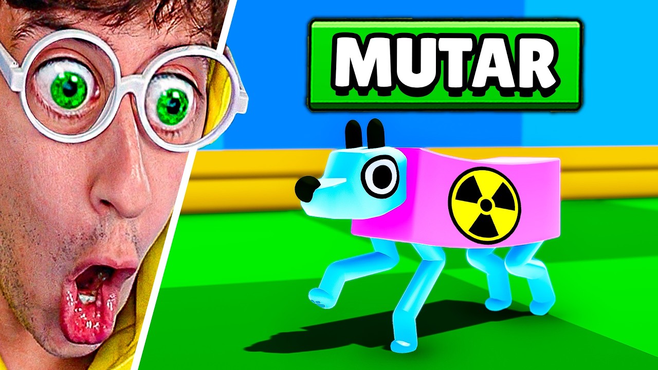 24 HORAS criando PERROS MUTANTES 👽🧪☢️!! (experimento científico 🔥) - Wobbledogs TEKENDO
