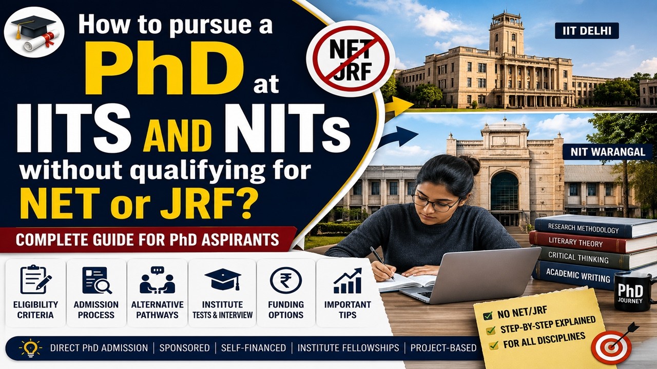 How to Pursue a PhD at IITs & NITs Without NET/JRF | Complete Admission Guide 2026 🎯📌✅